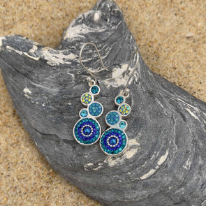 Artisan Turquoise Crystal Bubble Earrings