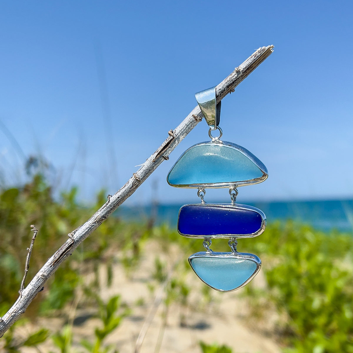 Outlets Ocean Tumbled Pottery Pendant