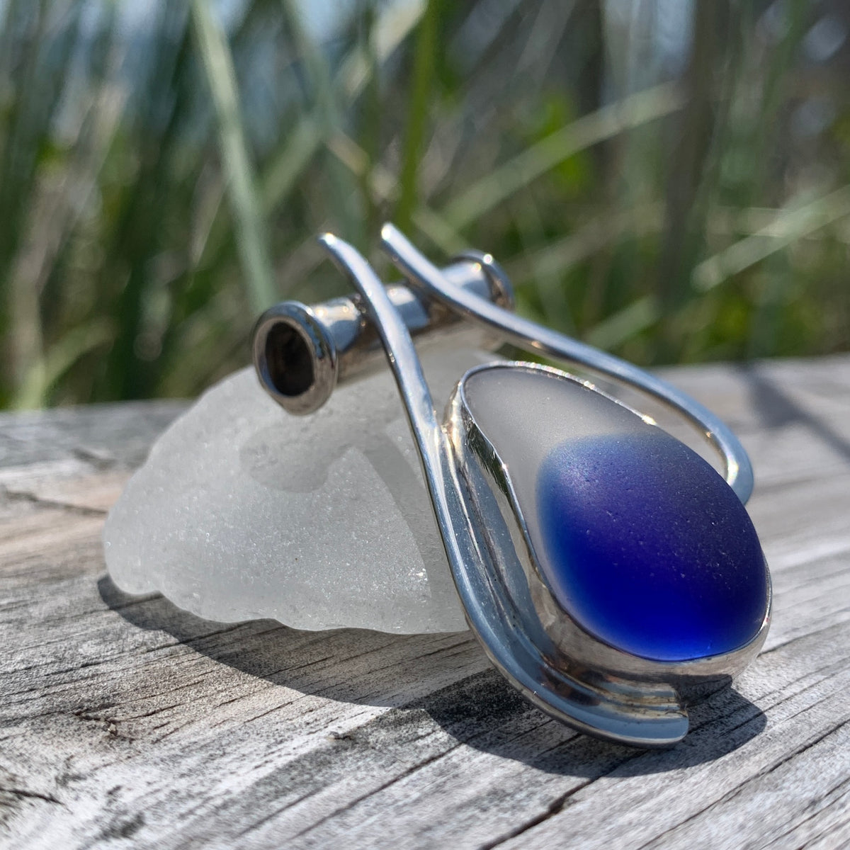 Double Sea Glass outlets Pendant