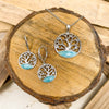 Alamea Larimar Coral Earrings