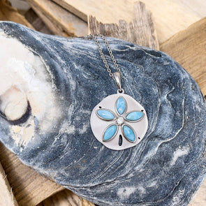 Alamea Larimar Sand Dollar Necklace