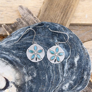 Alamea Larimar Sand Dollar Earrings