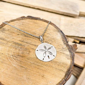 Alamea Silver Sand Dollar Necklace