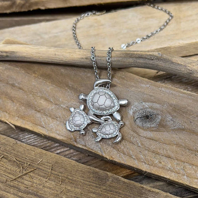 Alamea Sea Turtle Family Necklace