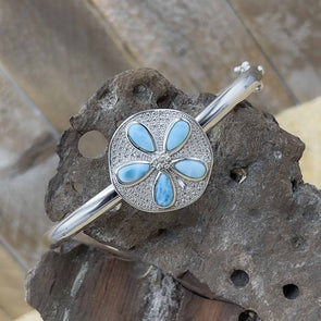 Alamea Larimar Sand Dollar Bangle