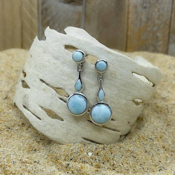 Alamea Larimar Circle Earrings