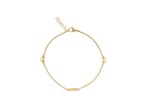 E. L. Designs Devotion Gold Anklet  | Ed Levin Designer Jewelry