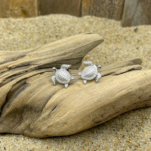 Small Turtle Post Earrings