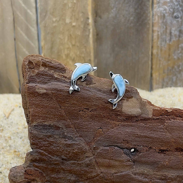 Alamea Larimar Dolphin Earrings