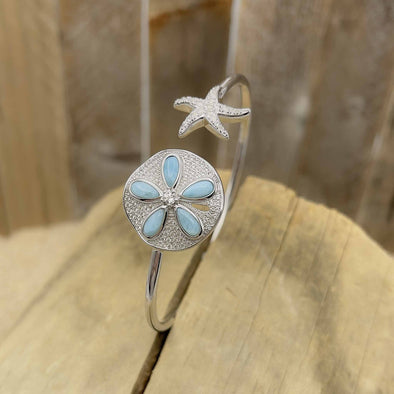 Alamea Larimar Sand Dollar Flex Bracelet