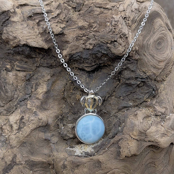 Alamea Larimar Honu with Gold Pendant