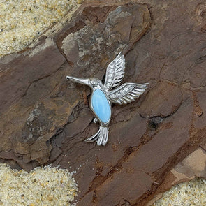 Alamea Larimar Hummingbird Necklace Large