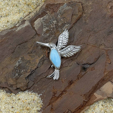 Alamea Larimar Hummingbird Necklace Large