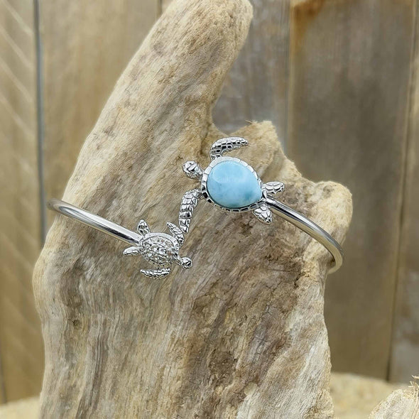 Alamea Larimar Turtle Flex Bracelet
