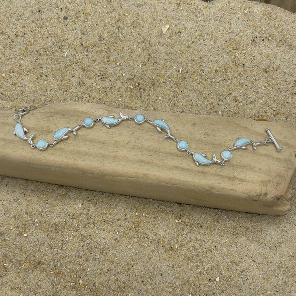 Alamea Larimar Dolphins Bracelet