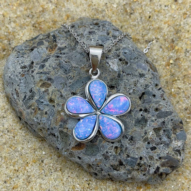 Alamea Large Opal Plumeria Necklace