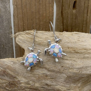 Alamea Multicolor Opal Sea Turtle Earrings