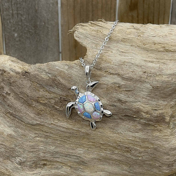 Alamea Multicolor Opal Sea Turtle Necklace