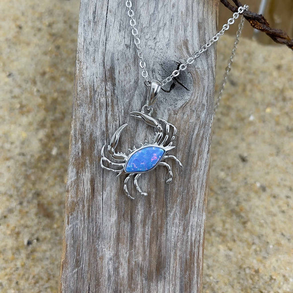 Alamea Blue Crab Opal Necklace