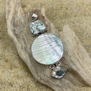 Large Triple Pendant with Abalone