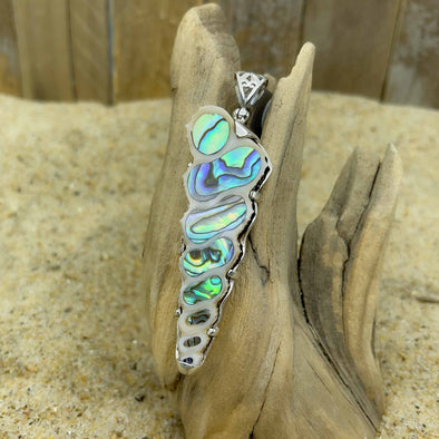 Inlaid Abalone Horn Shell Pendant