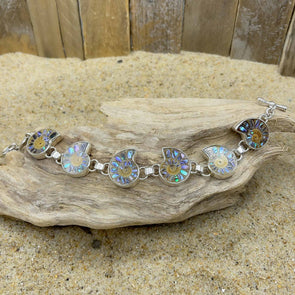 Ammonite & Abalone Bracelet