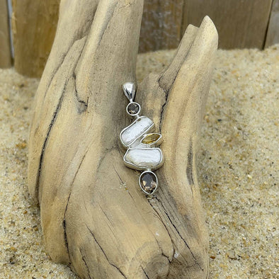 Topaz and Pearl Pendant