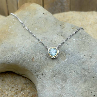 Small Blue Topaz Necklace