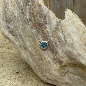Small London Blue Topaz Necklace