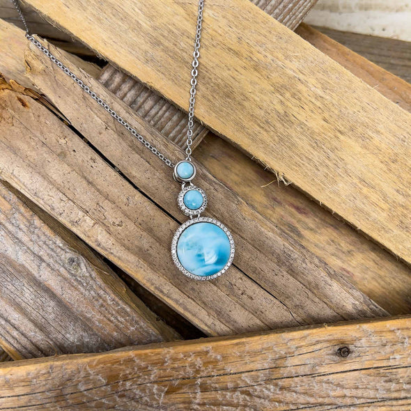 Alamea Larimar Circles Necklace