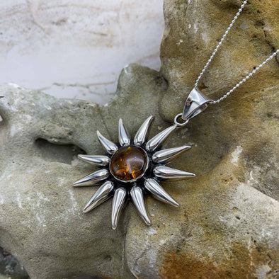 Amber Sun Gemstone Necklace
