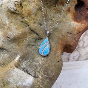 Alamea Larimar Teardrop Necklace