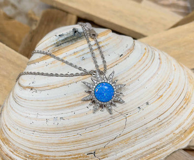 Glowies Glow Jewelry Art & Decor - Opal Glow Sun Necklace