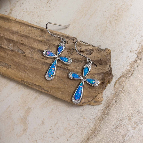 Alamea Opal Cross Necklace