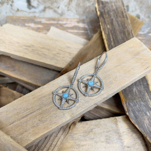 Alamea Larimar Compass Earrings