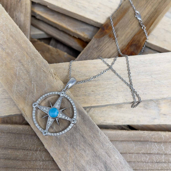 Alamea Larimar Compass Necklace