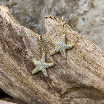 Alamea Gold Vermeil Starfish Sparklers Earrings