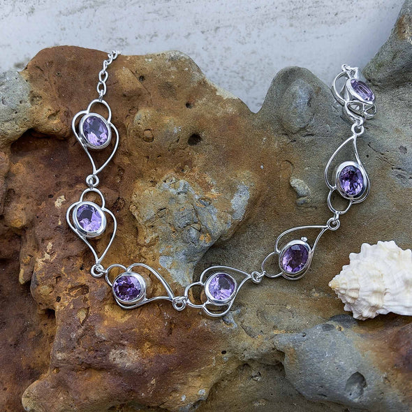 Amethyst Filigree Bracelet