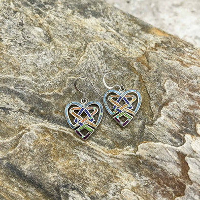 Irish Love Knot Heart Earrings
