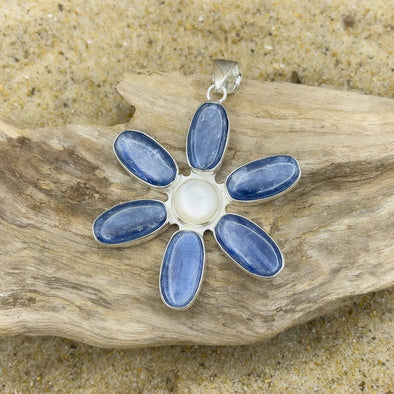 Kyanite Flower Pendant