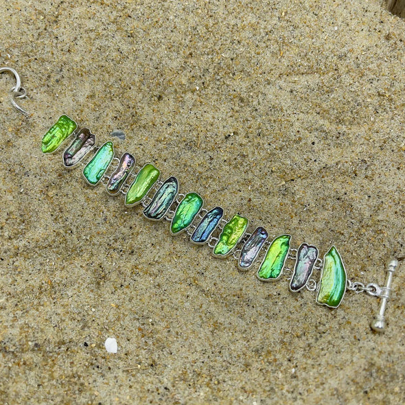 Green Biwa Pearl Bracelet