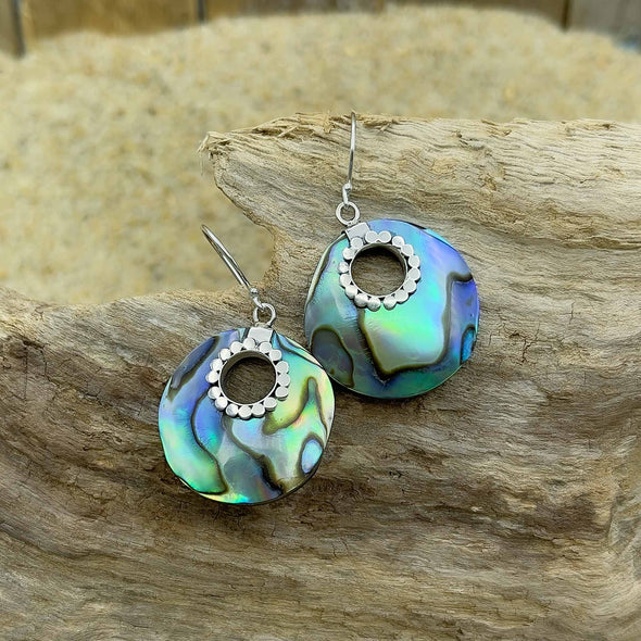 Abalone Holes Earrings