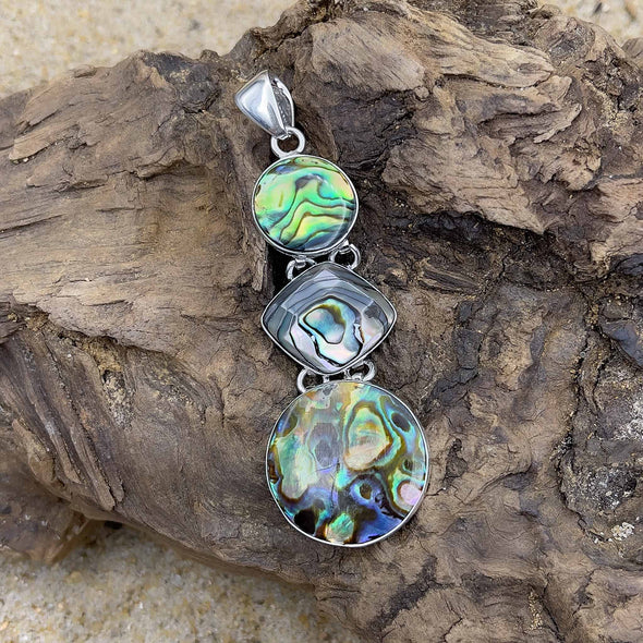 Triple Pendant with Abalone