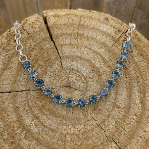 London Blue Topaz Solitaire Bracelet