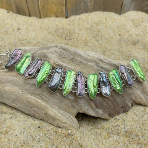 Green Biwa Pearl Bracelet