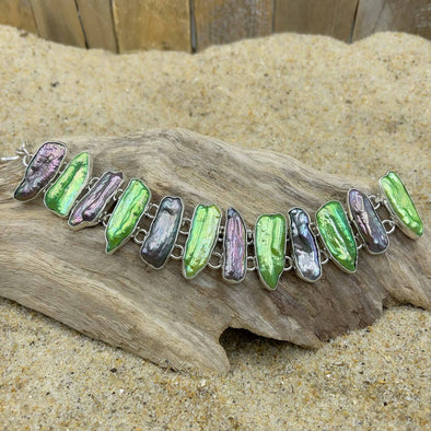 Green Biwa Pearl Bracelet