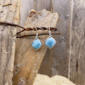 Larimar Square-On-Point Earrings