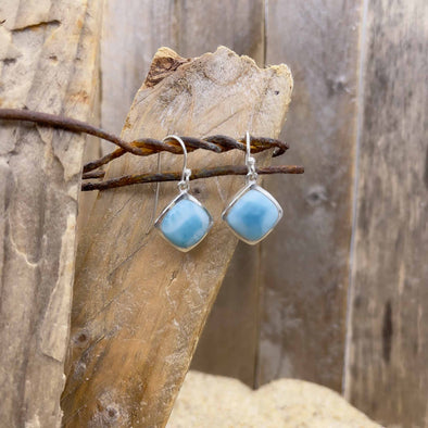 Larimar Square-On-Point Earrings