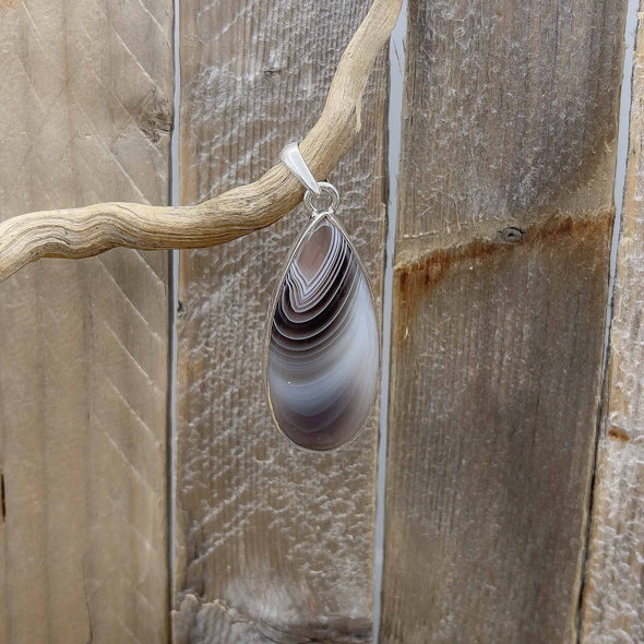 Botswana Agate Teardrop Pendant