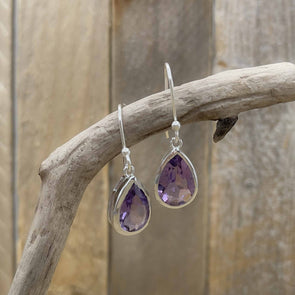 Amethyst Teardrop Earrings